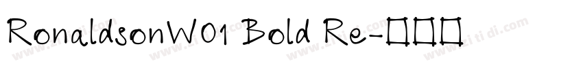 RonaldsonW01 Bold Re字体转换